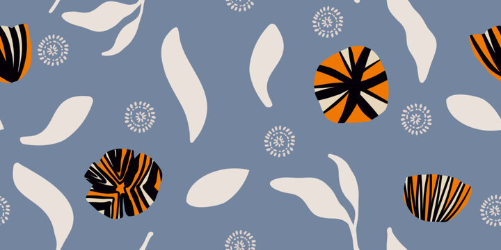 Abstract Organic Floral Seamless Pattern