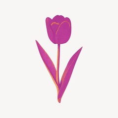 Naklejka premium Vibrant tulip illustration design.