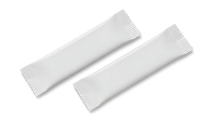 Fototapeta premium Two white rectangular objects on a plain background