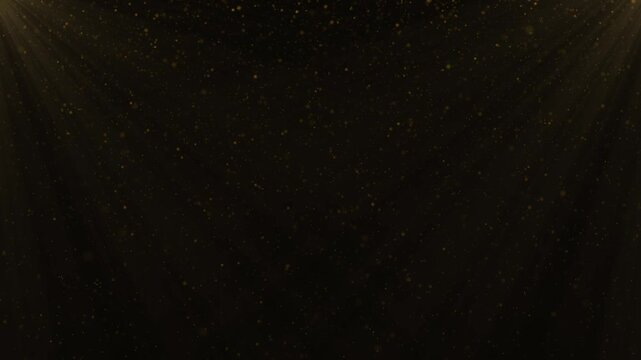 Cinematic Golden Dust Particles Background.
Abstract background featuring elegant golden bokeh particles floating in subtle light rays, perfect for premium titles, awards, and festive visuals.