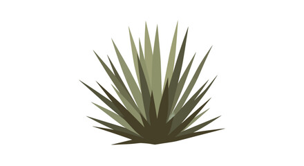 Fototapeta premium Green Agave Plant Illustration - Natural Desert Flora