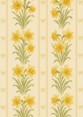 Fototapeta premium Elegant floral yellow pattern