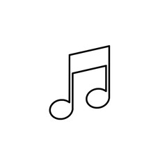 Music playlist icon logo design. Audio track list sign and symbol. Minimalist bold outline vector.