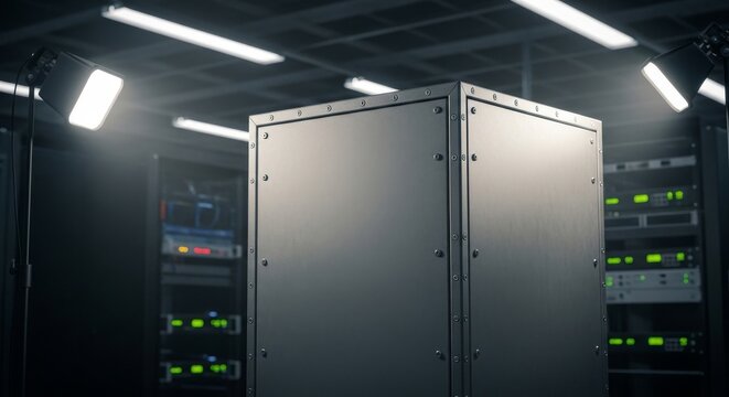 Secure Server Cabinet in Data Center