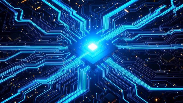 Circuit Board with Central Chip