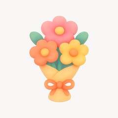 Fototapeta premium Colorful bouquet illustration PNG