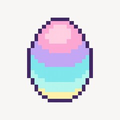 Obraz premium Pixelated pastel Easter egg