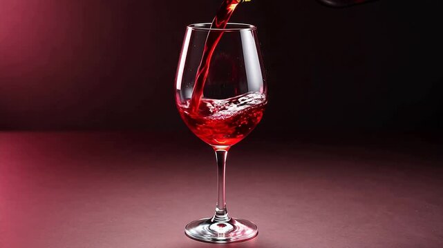 Red wine being poured into glass