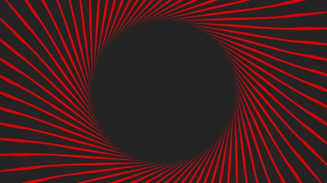 ircular animation featuring a black background with intense red radial stripes.