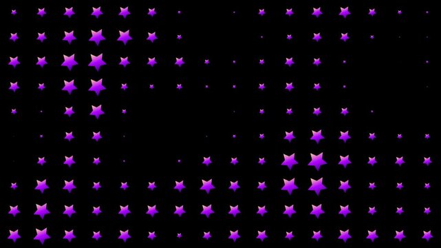 Purple gradient stars halftone animation