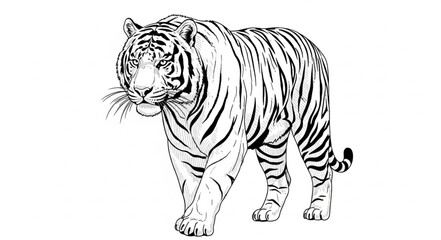 tiger isolated on white © Abu