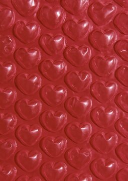 Red heart pattern texture wallpaper.