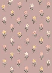 Charming floral minimalist pattern
