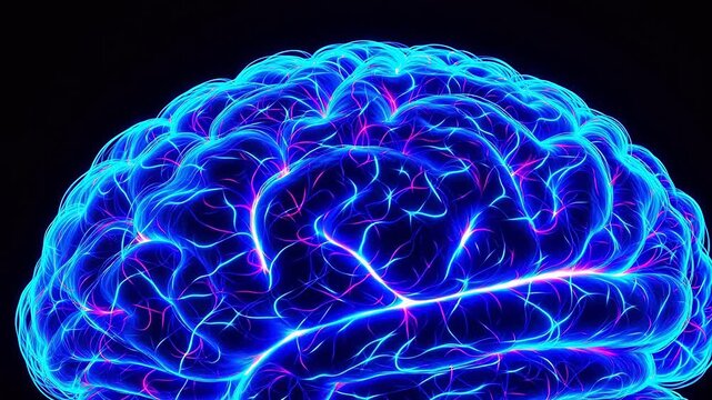 Neural network brain illustration