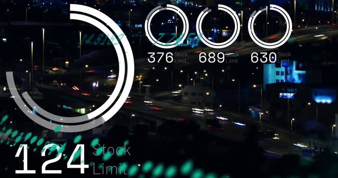 Animation of confetti with scope and over doctor practicing graph