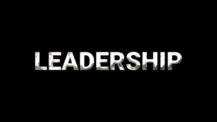 Obraz premium Leadership text with Green color. handwriting image illustration 