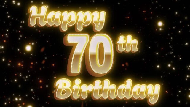 Celebrate a milestone with this animated 70th birthday greeting, filled with golden elegance and sparkle.