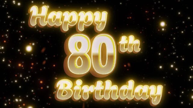 Celebrate a milestone with this animated 80th birthday greeting, filled with golden elegance and sparkle.