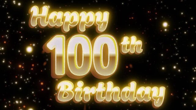Celebrate a milestone with this animated 100th birthday greeting, filled with golden elegance and sparkle.