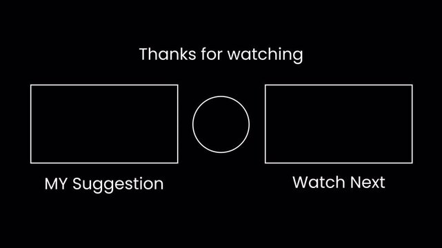 YouTube End Screen Animation, Elegant Outro animated video, Engaging Animated End Card for YouTube, Animated End Screen for Social media with alpha channel in 4k.