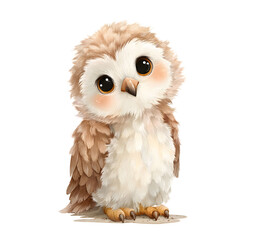 Obraz premium A cute brown eagle character