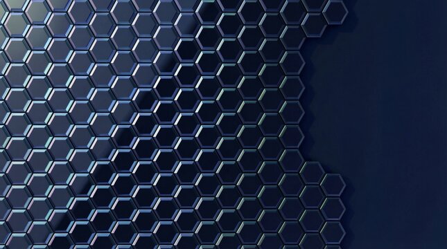 Futuristic hexagonal solar panel pattern abstract for renewable energy and smart city design

