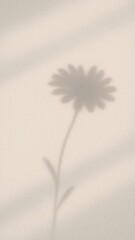 Naklejka premium Minimalist floral shadow elegance mobile wallpaper