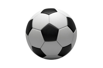 Fototapeta premium Soccer ball for football championships and sports games isolated on transparent background, playing or training equipment