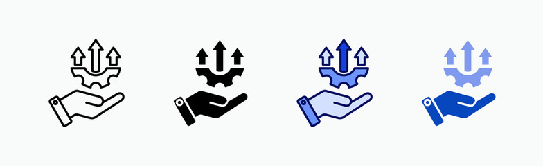 Elevate Icon Sheet Multiple Style Collection Isolated Vector © Dilla_lab