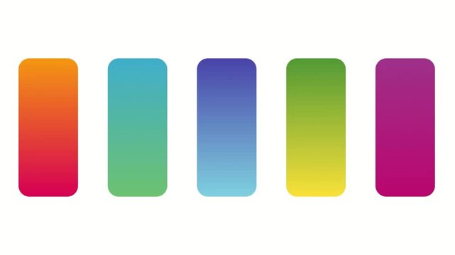 vibrant gradient color bars with rounded corners, perfect for modern graphic design, web elements, and digital marketing backgrounds isolated PNG with Transparent Background