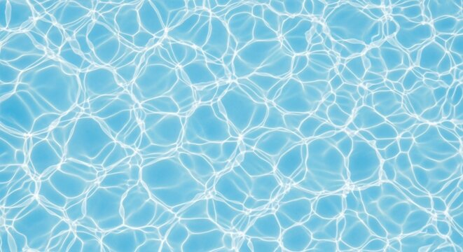 Clear blue swimming pool water with shimmering light reflections creating a refreshing and relaxing aquatic scene perfect for summer or leisure themes