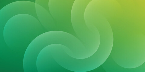 Obraz premium Green Abstract Gradient Background With Swirling Circular Shapes for Eco and Modern Design