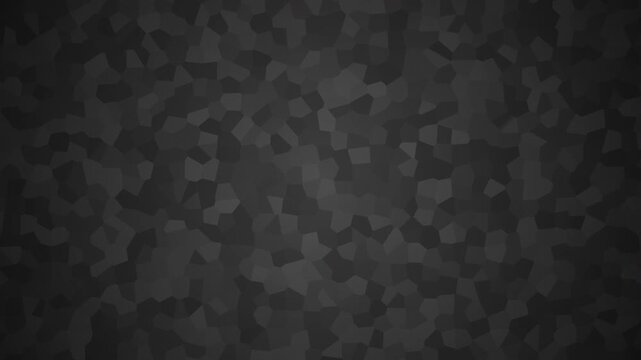 Abstract Low Poly Polygon Motion Background with Dark Geometric Texture. The faceted geometric shapes create a mosaic-like structure that subtly changes over time, producing a smooth dynamic motion.