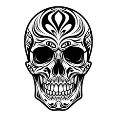 Obraz premium Traditional Mexican Sugar Skull Calavera Design