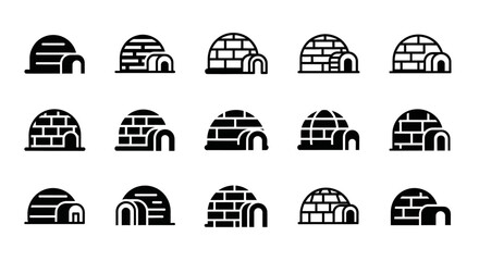 Collection of Various Igloo Illustrations Showcasing Different Architectural Styles and Designs © Adam