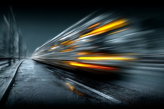 Abstract Motion Blur of Train or Vehicle at High Speed (888) stock