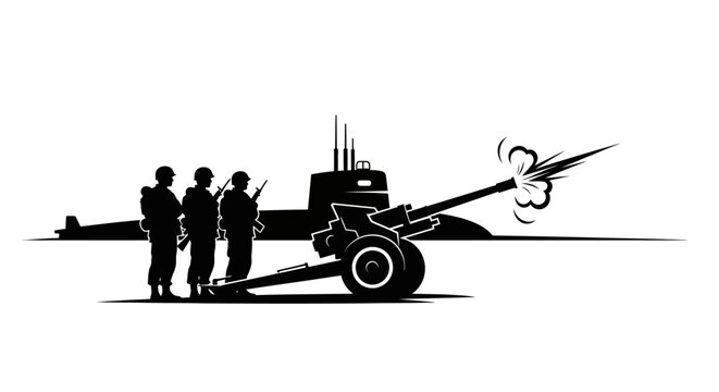 Military forces, artillery firing, submarine, soldiers, war, defense, navy, army, combat, weapon