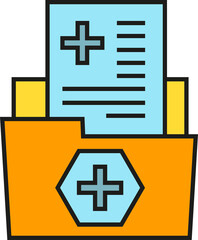 Obraz premium Medical Record Folder Icon 