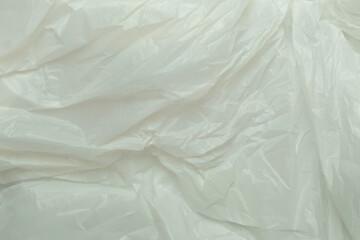Obraz premium Abstract texture background of wrinkled and crumpled white plastic surface. For graphic design, 3D rendering and banners