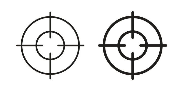 Aim icon concept. Silhouette, glyph symbol. Isolated design.