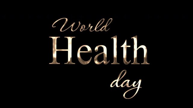 World health day Gold effect background