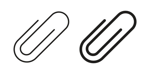 Obraz premium Clip icon concept. Silhouette, glyph symbol. Isolated design.