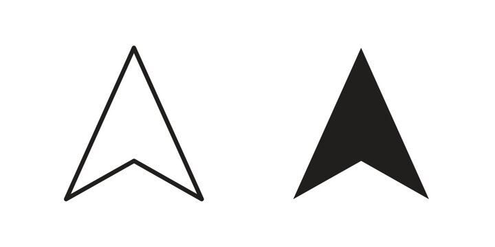 Cursor icon concept. Silhouette, glyph symbol. Isolated design.