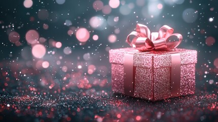 Fototapeta premium Pink gift box celebration