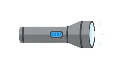Gray Flashlight with Blue Display.