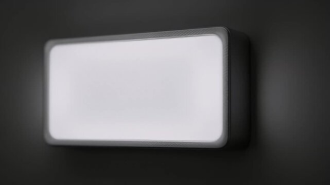 Modern rectangular LED wall lamp with metal frame and bright illumination