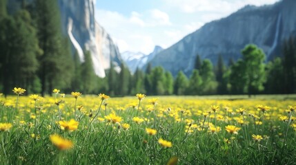 Fototapeta premium Wildflower meadow landscape