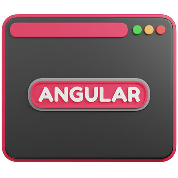 3d render Angular Web Development Framework Illustration