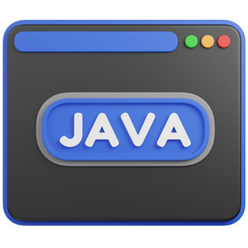 3D render  Java Programming Language Browser Icon