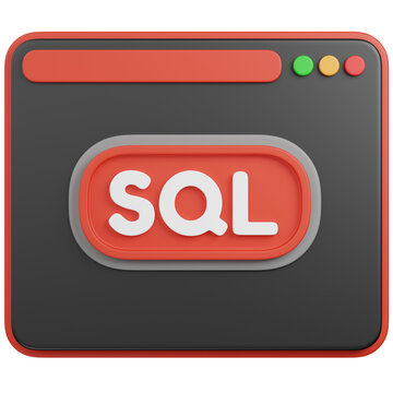 3D render SQL Programming Interface Illustration